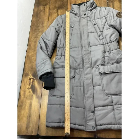 Apple Bottom Jeans Womens Winter Coat Gray Size Small - Picture 3 of 9